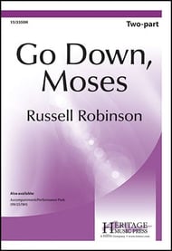 Go Down Moses Two-Part choral sheet music cover Thumbnail